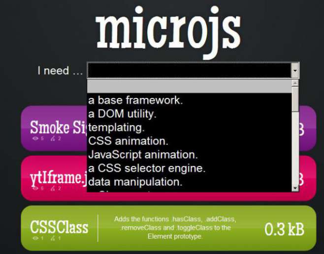 microjs.com - сайт с набором маленьких по размерам js-скриптам microjs.com - сайт с набором маленьких по размерам js-скриптам