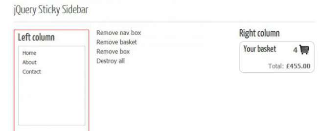Sticky Sidebar jQuery plugin Sticky Sidebar jQuery plugin