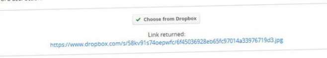 Dropbox Chooser