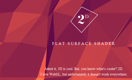 Flat Surface Shader - активный фон в 2д Flat Surface Shader - активный фон в 2д