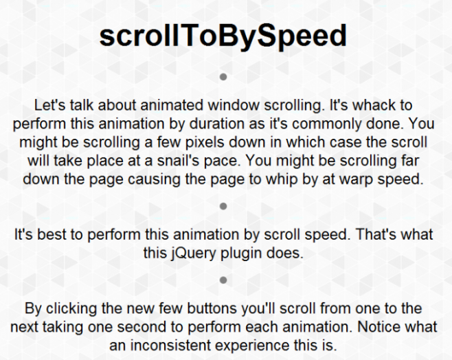 scrollToBySpeed - анимация скролла scrollToBySpeed - анимация скролла